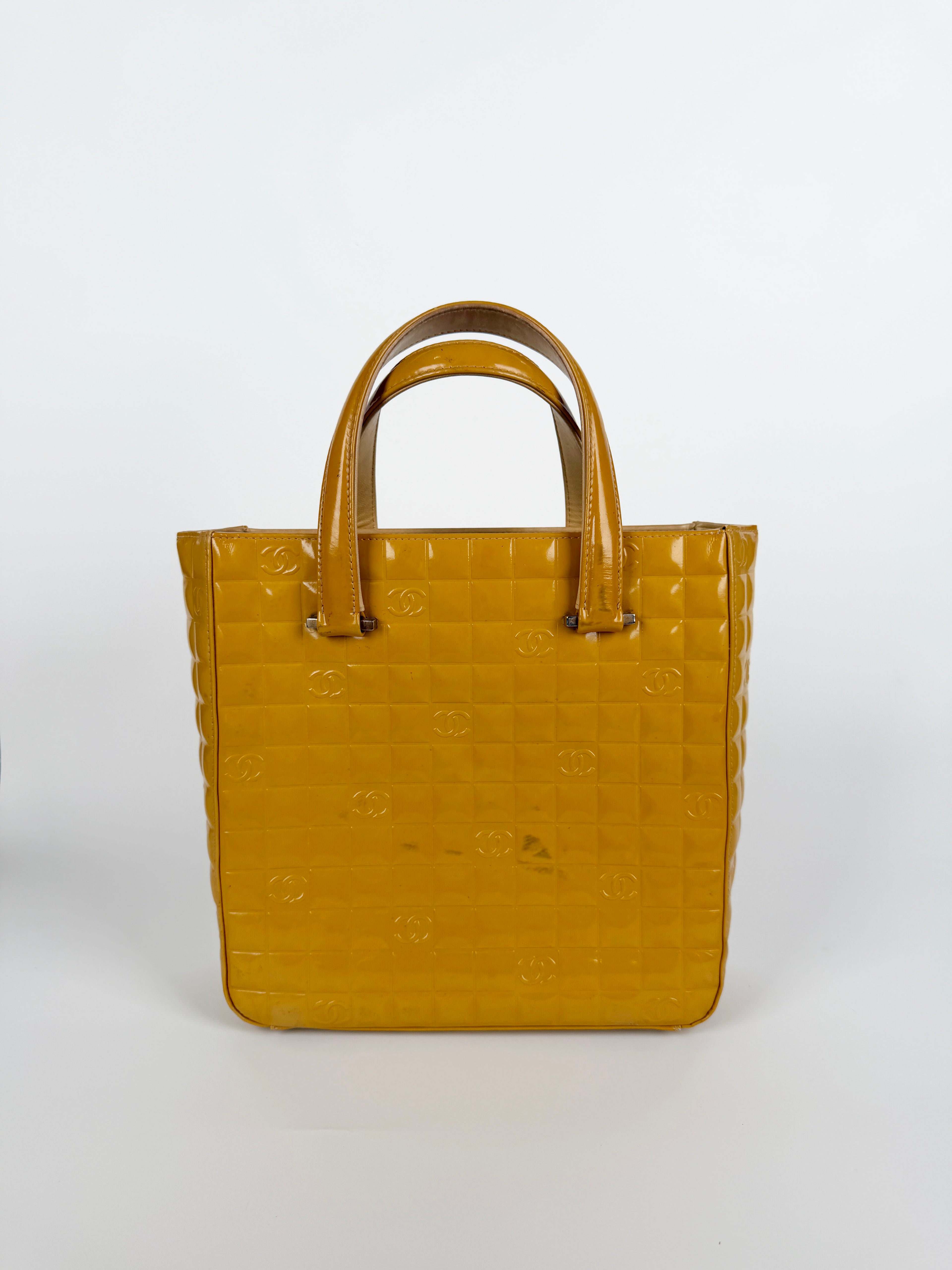 Chanel Choco Bar Yellow Tote Bag