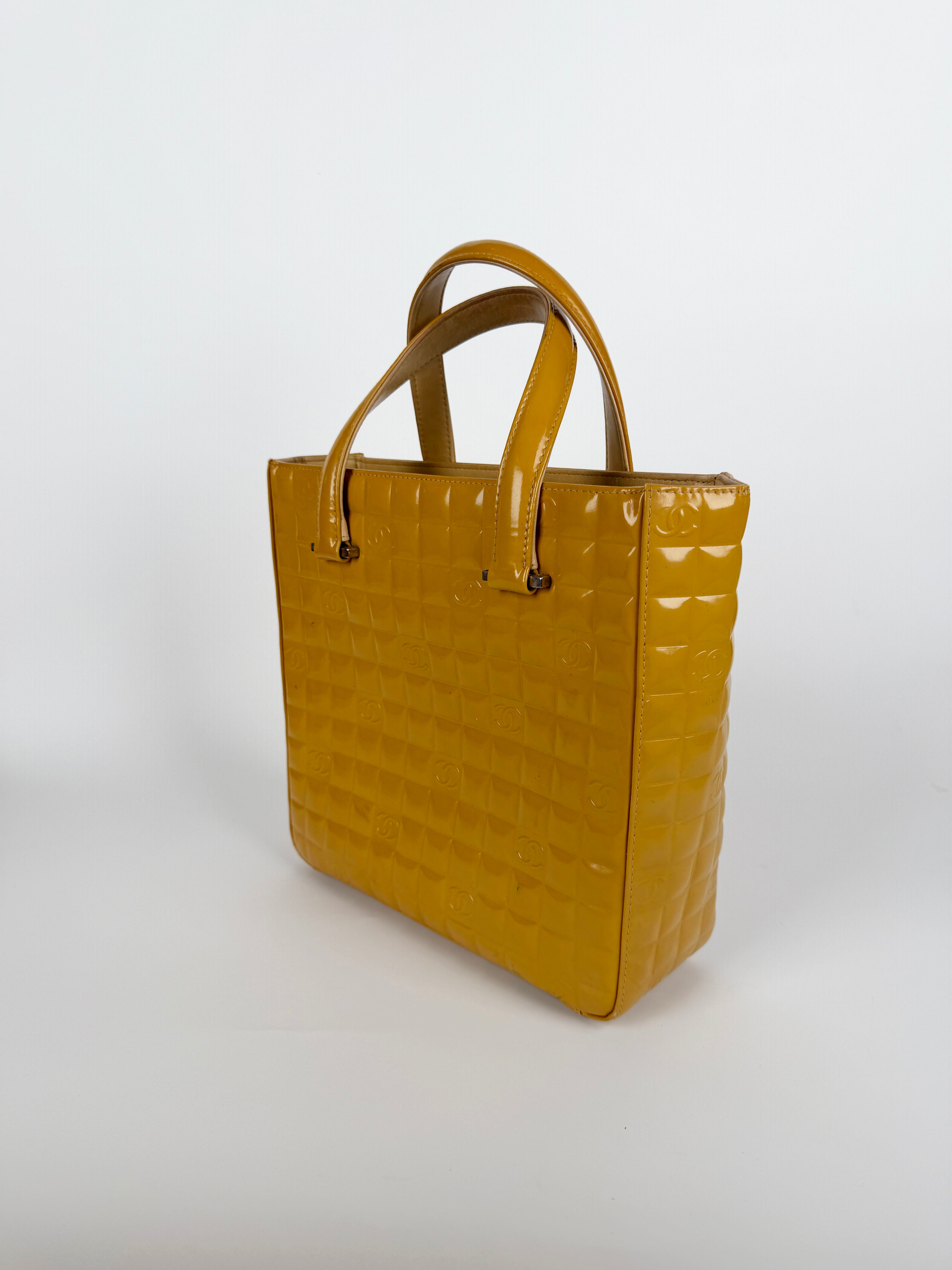 Chanel Choco Bar Yellow Tote Bag