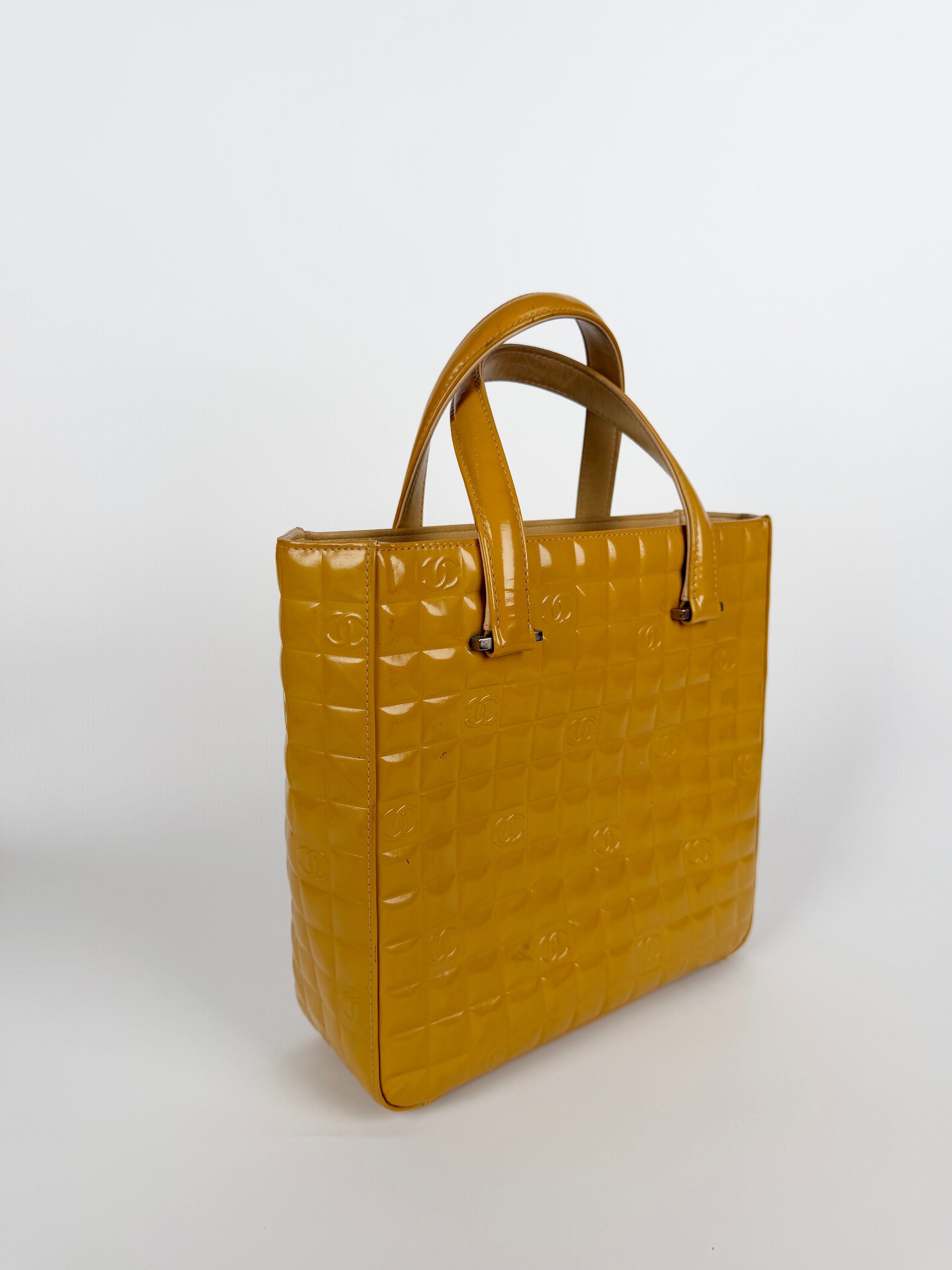 Chanel Choco Bar Yellow Tote Bag