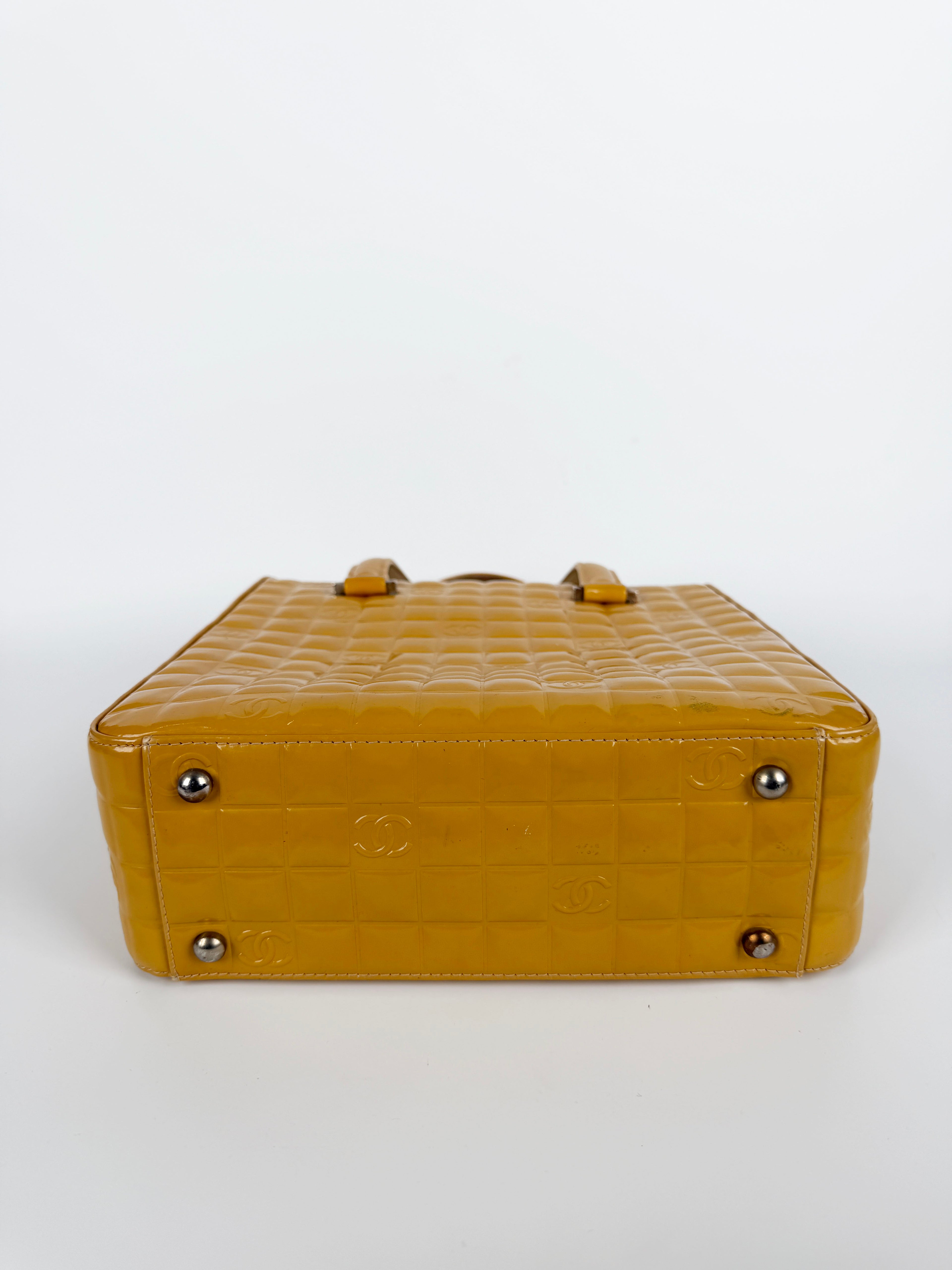 Chanel Choco Bar Yellow Tote Bag