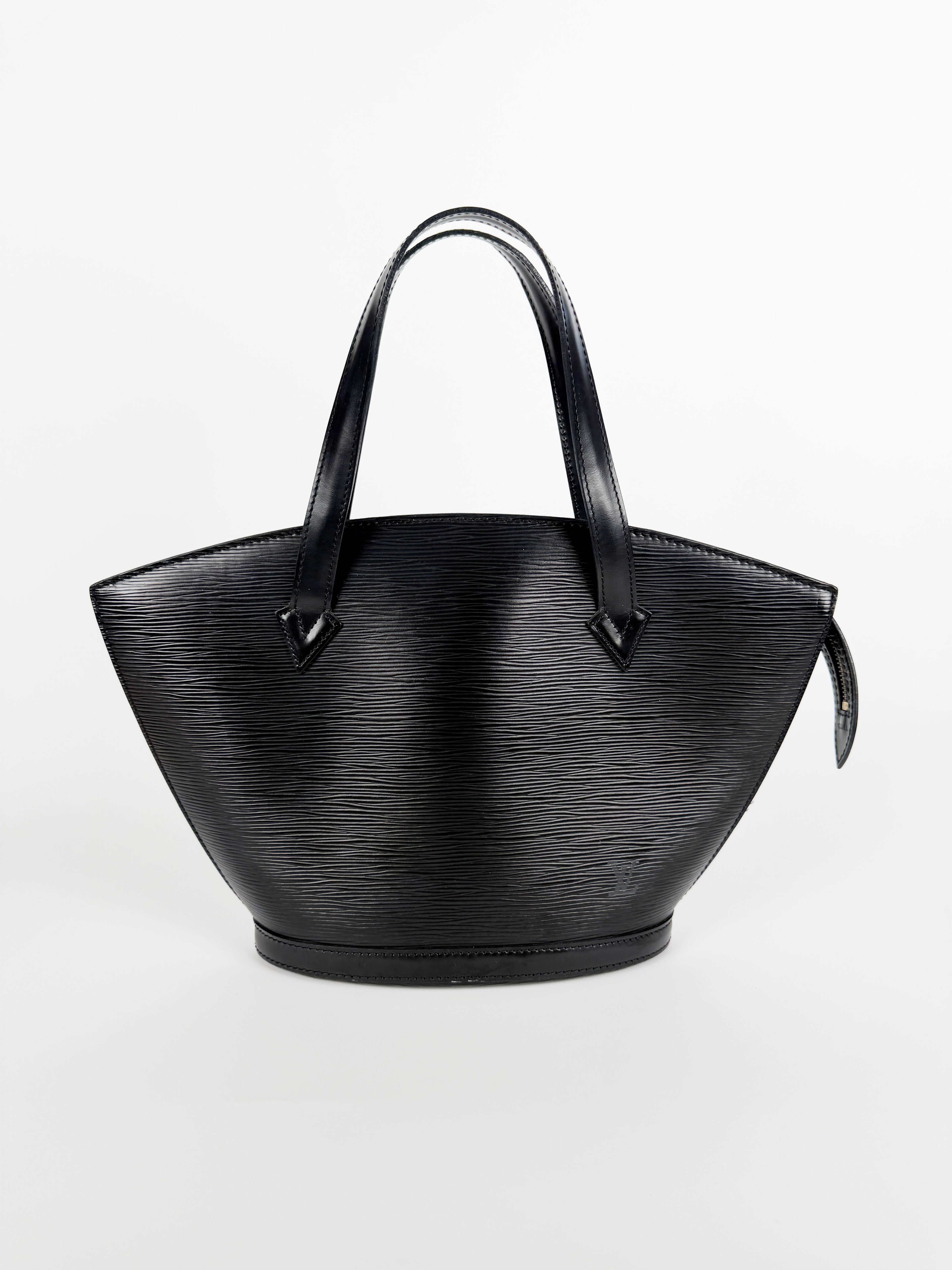 Black Epi Leather Saint Jacques