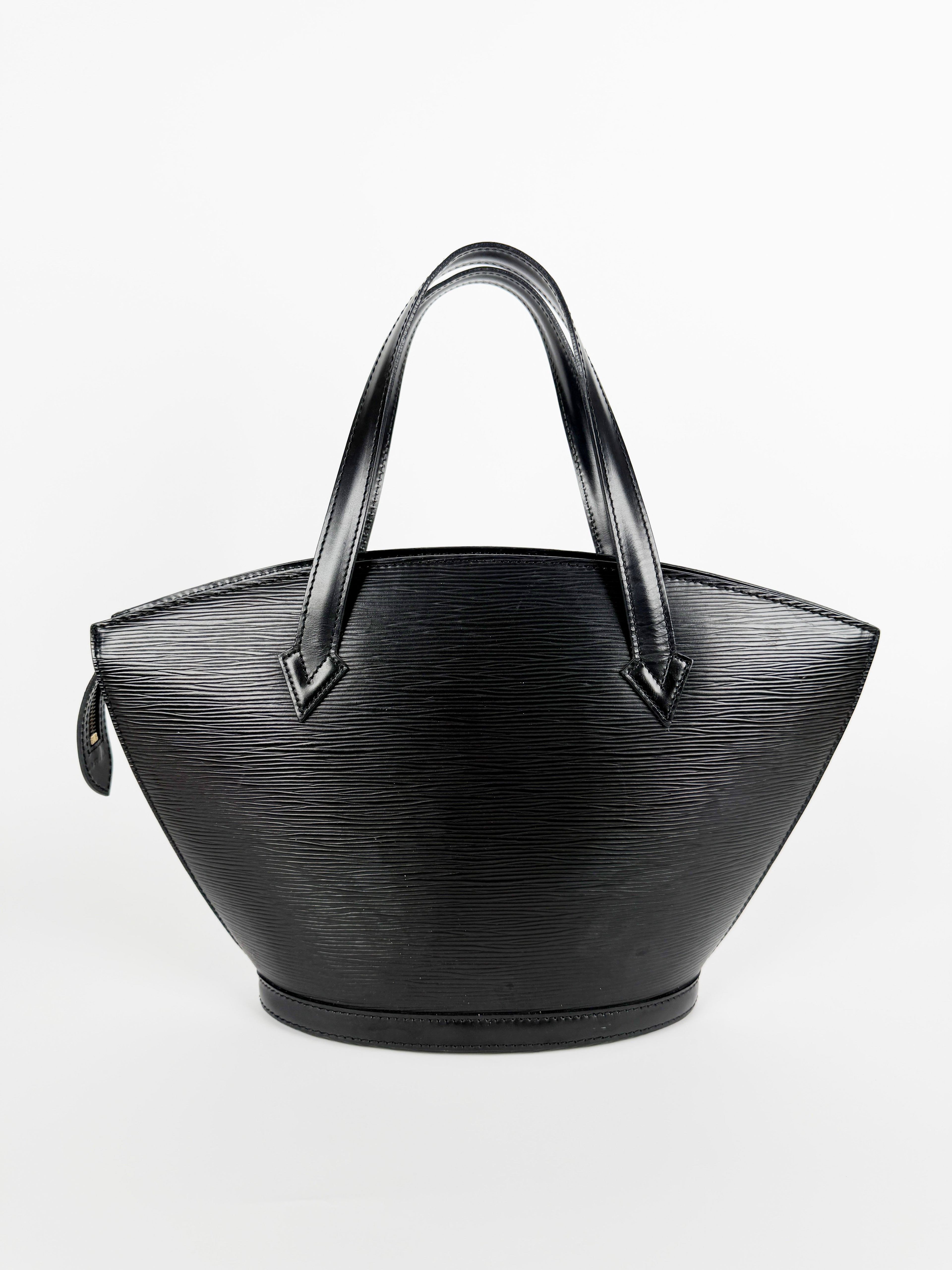 Black Epi Leather Saint Jacques