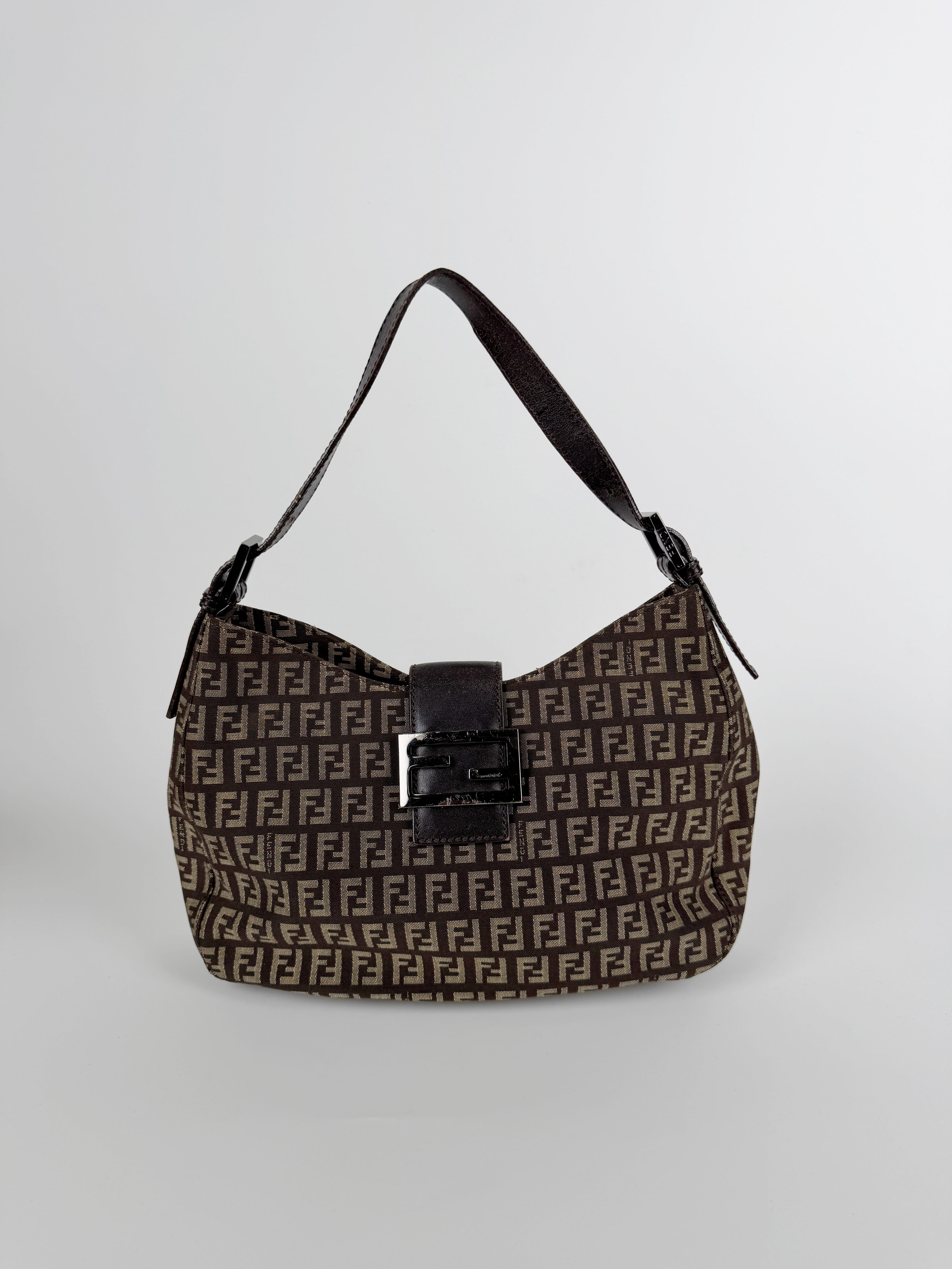 Fendi Zucchino Canvas Mamma Baguette