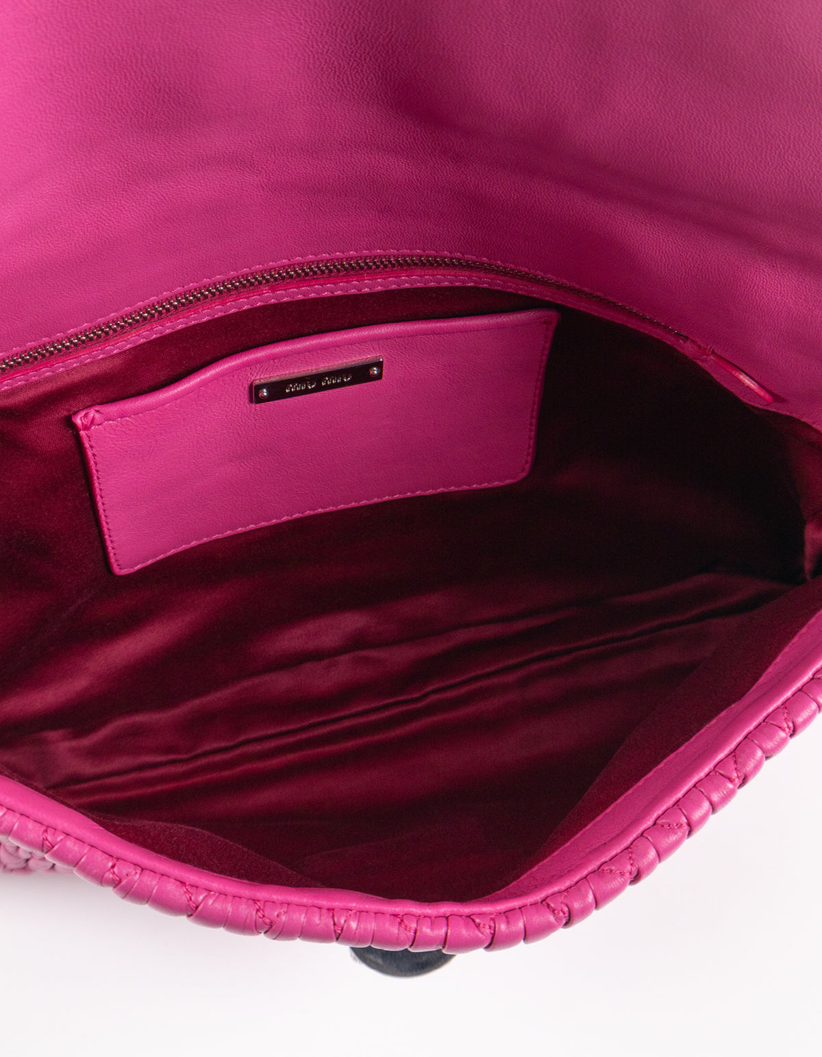 Miu Miu Pink Crystal Cloqué