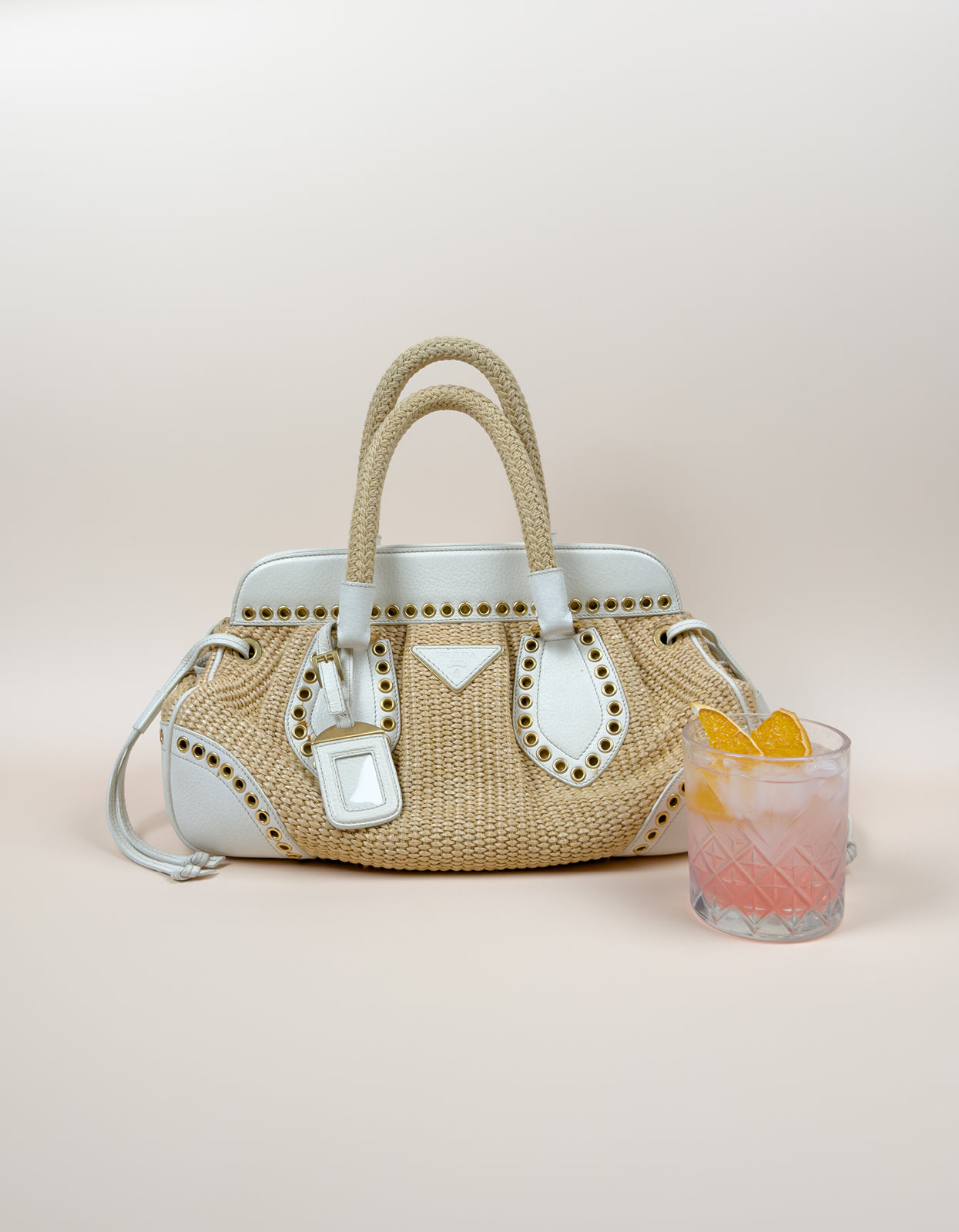 Prada Straw Vitello Daino