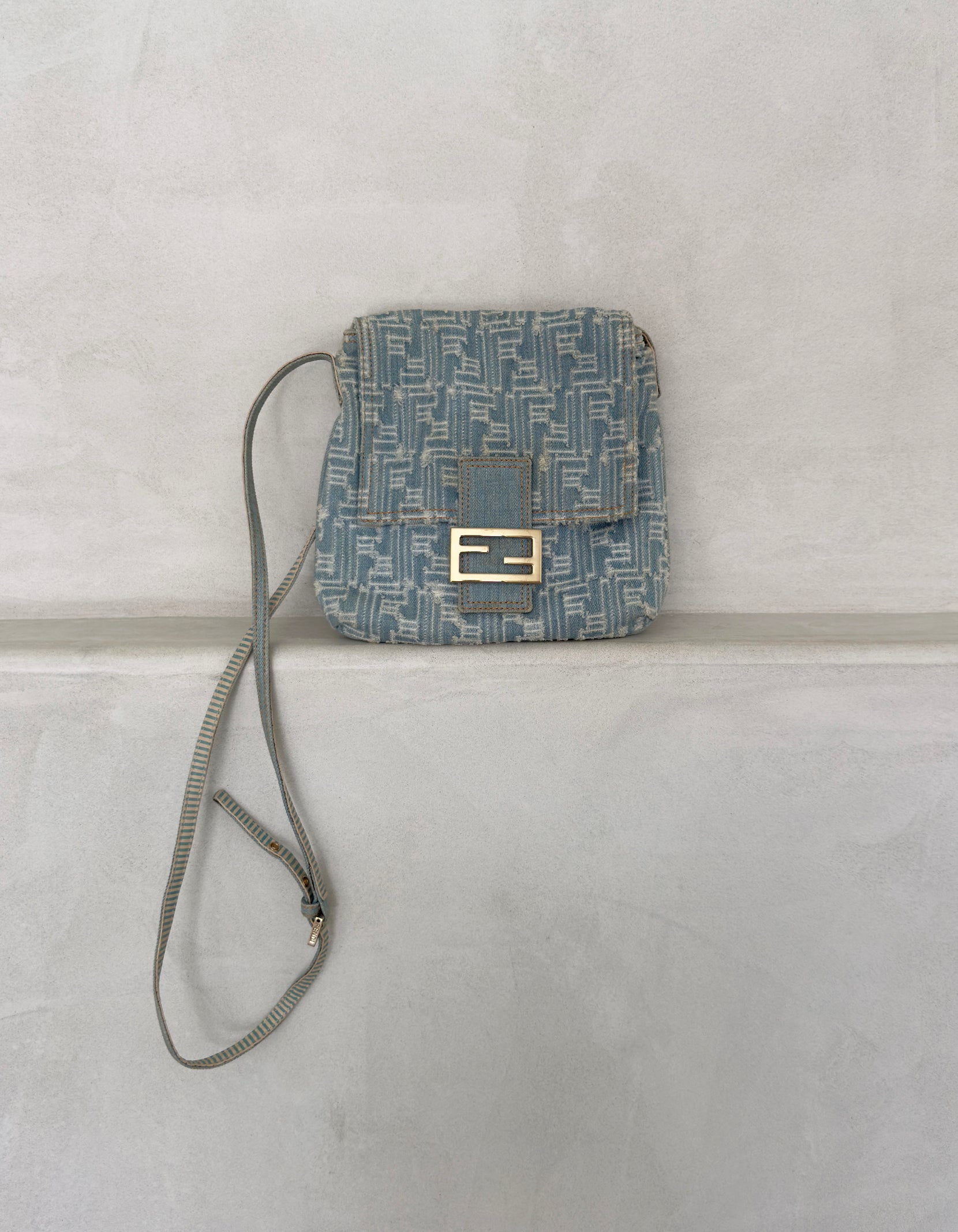 Denim Zucca Mama Crossbody Bag