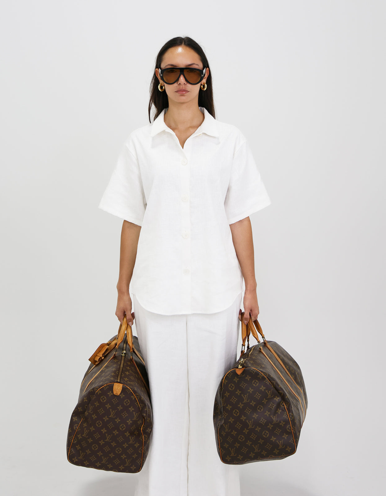 Louis Vuitton Monogram Keepall 55 Boston