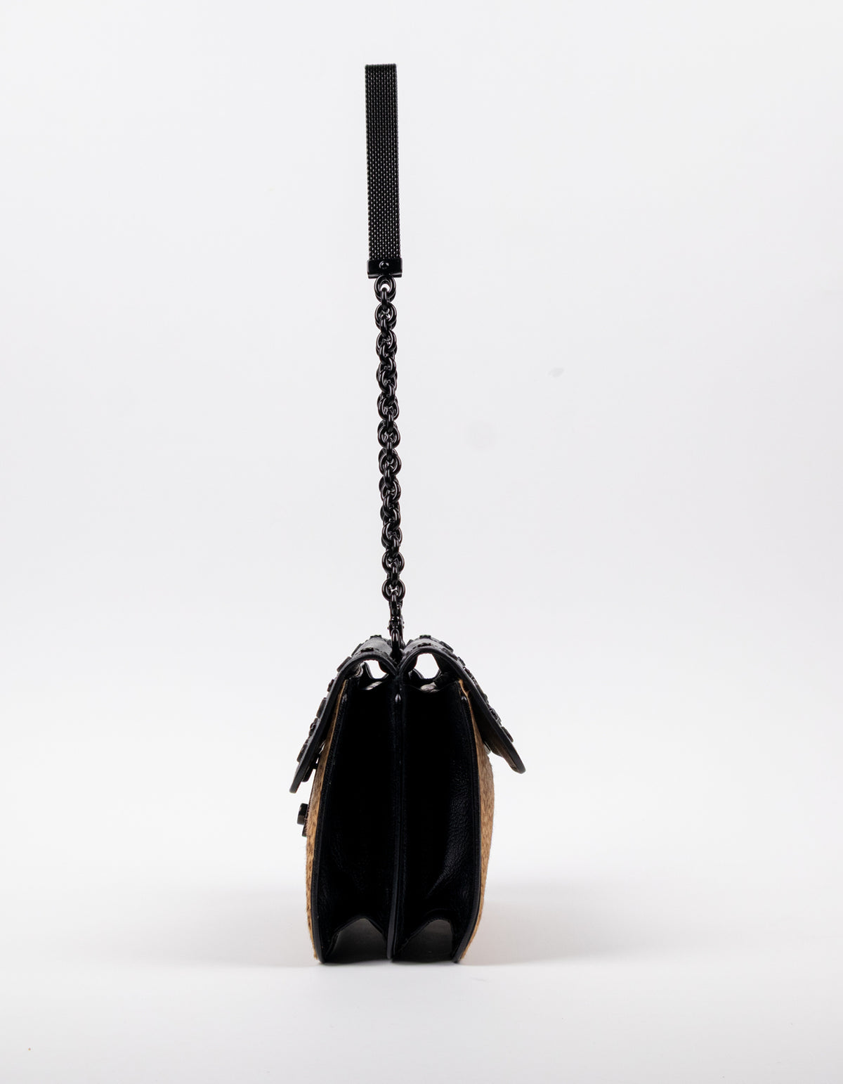 Bottega Veneta Leopard Calf Hair Flap Bag