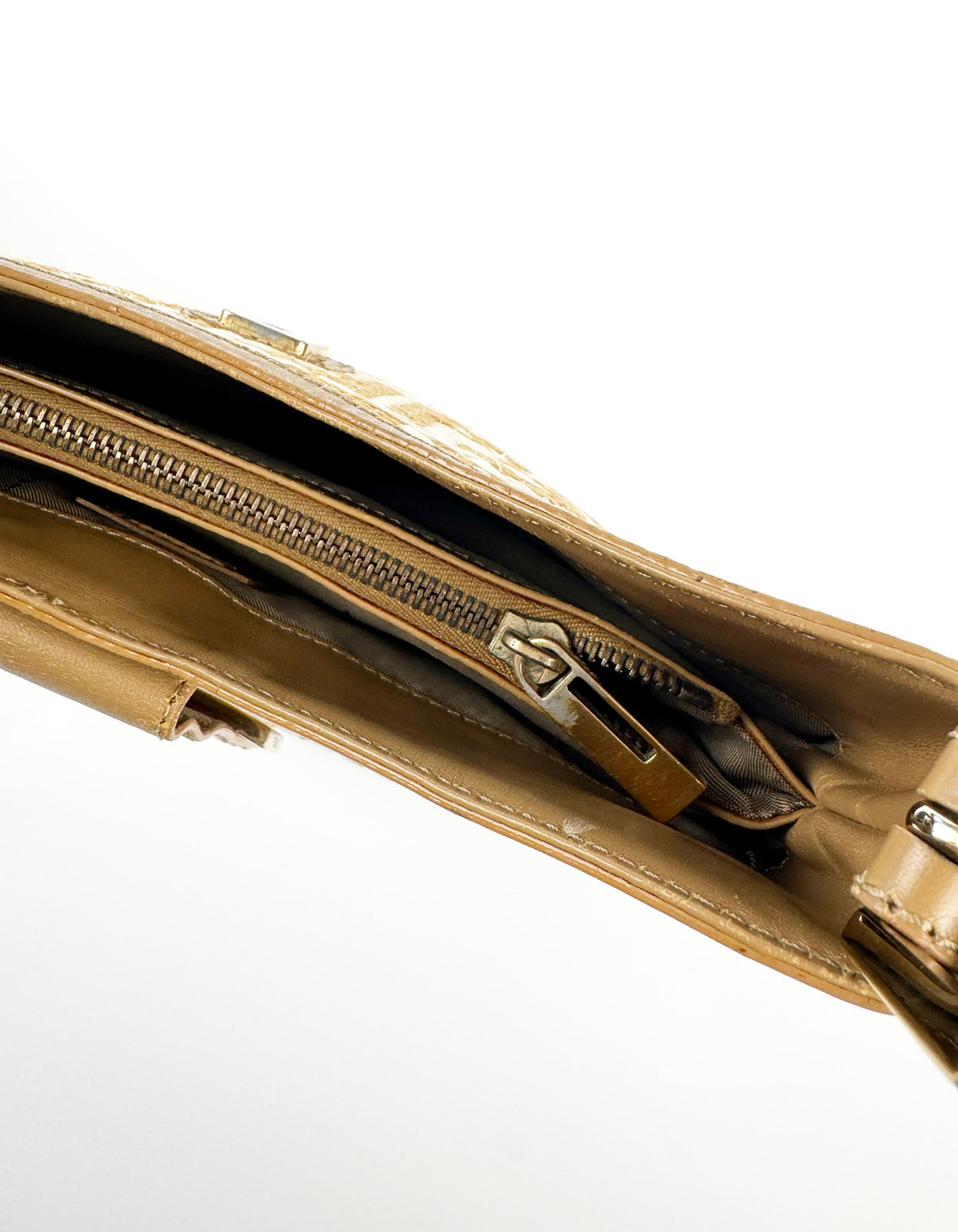 Beige White Zucca Raffia