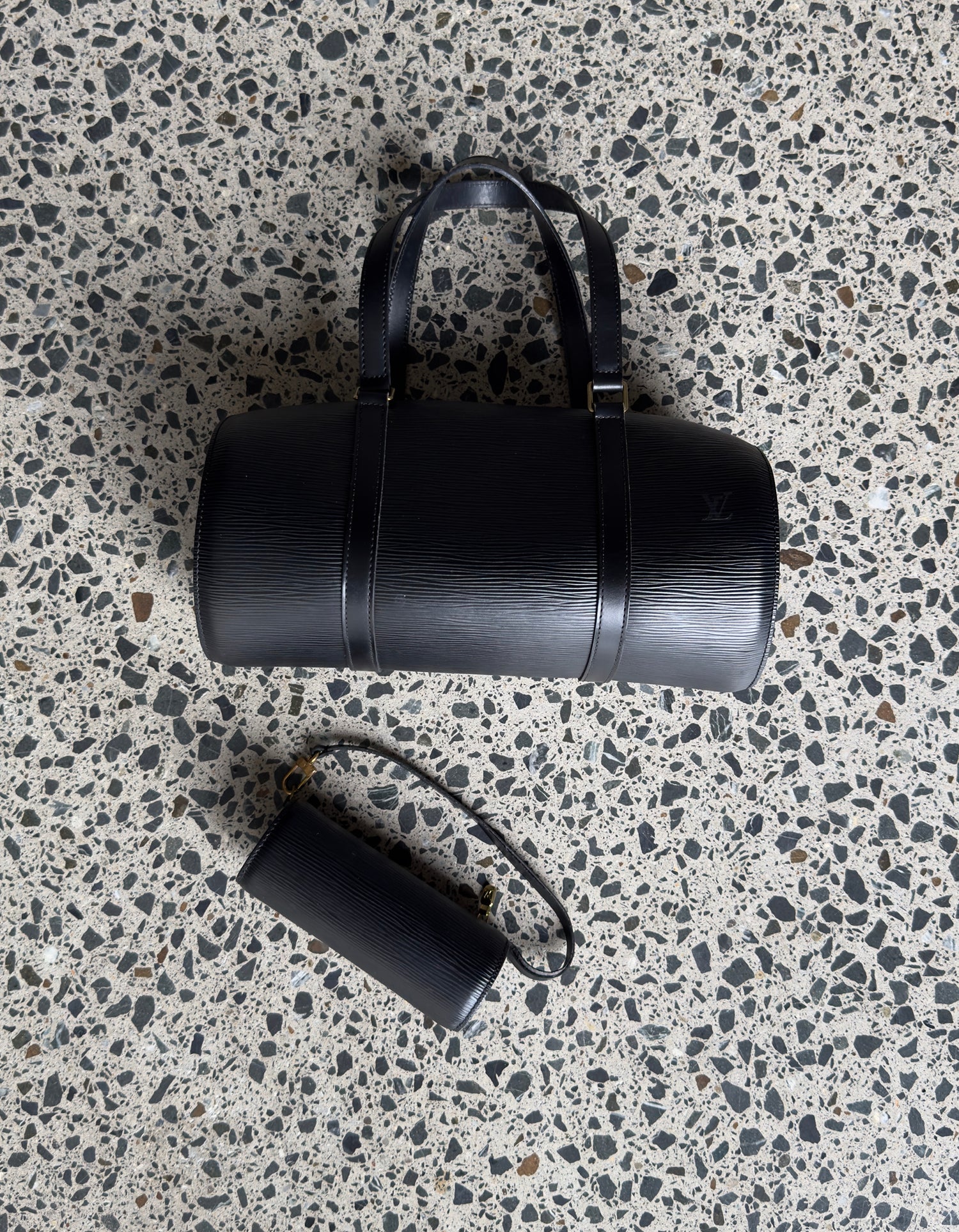 Epi Leather Black Papillon bag