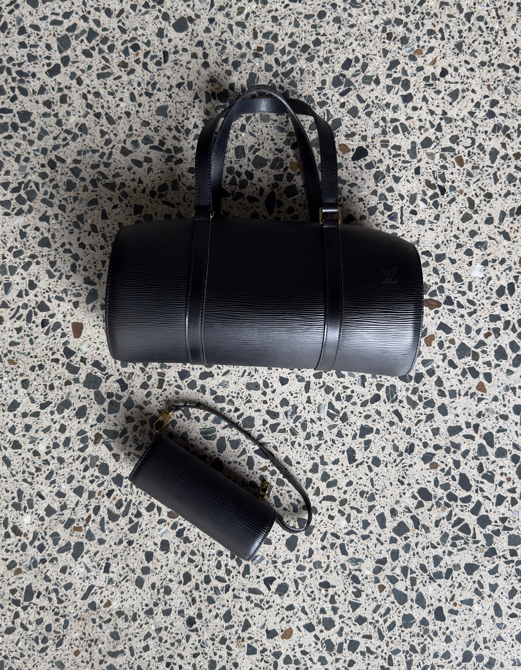 Epi Leather Black Papillon bag