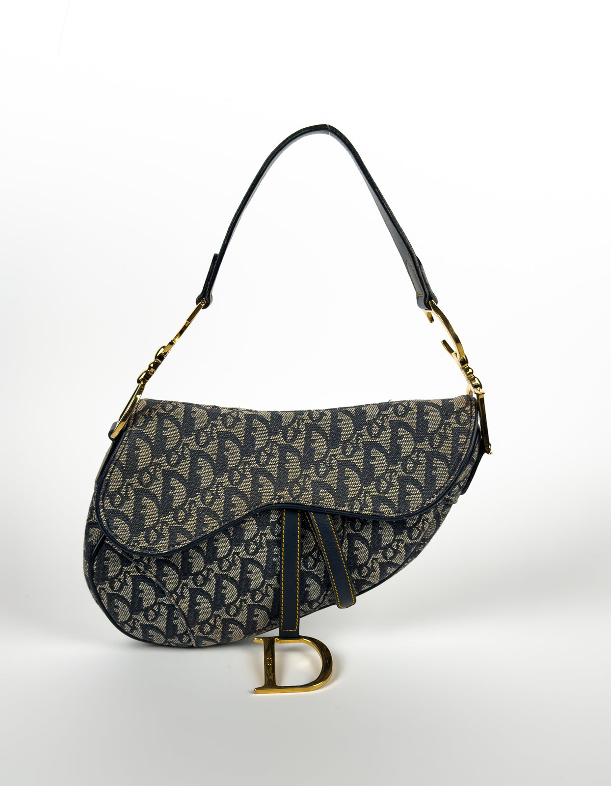 Christian Dior Oblique Navy Saddle