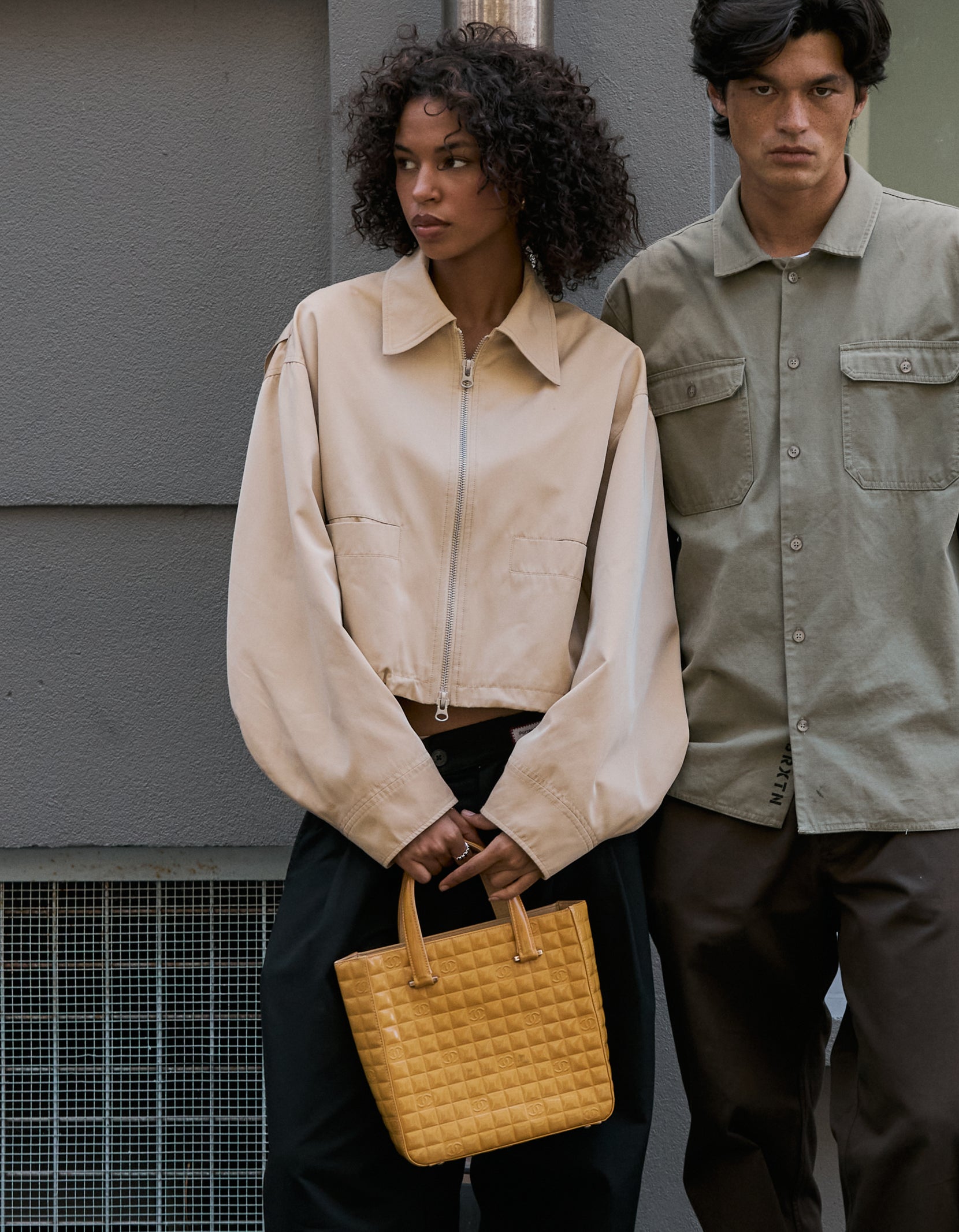 Chanel Choco Bar Yellow Tote Bag