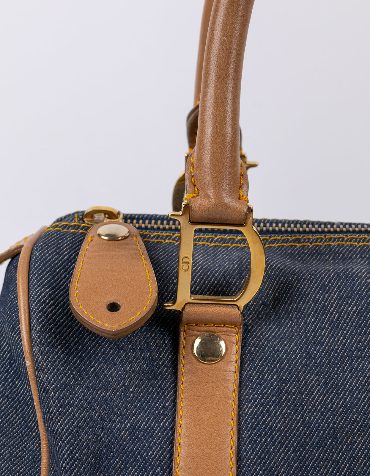 Dior Denim Calfskin Boston