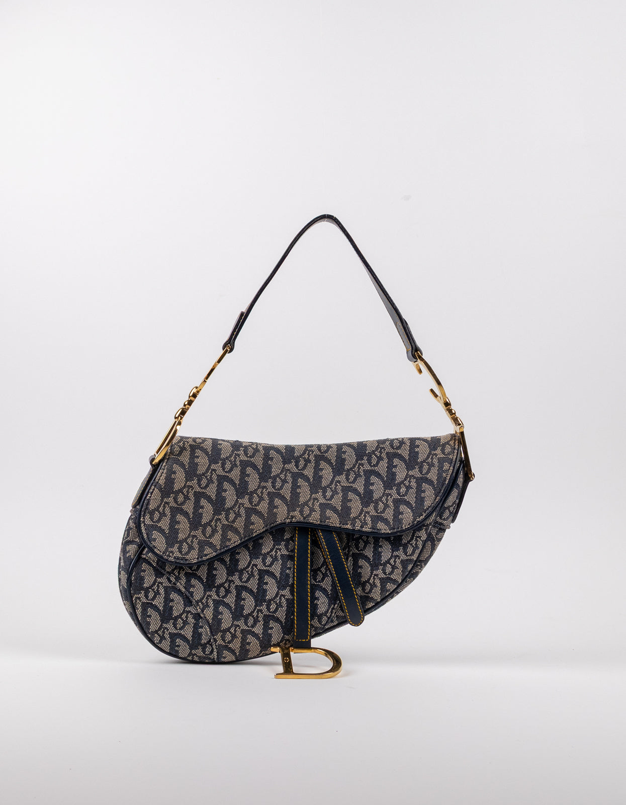 Christian Dior Oblique Navy Saddle