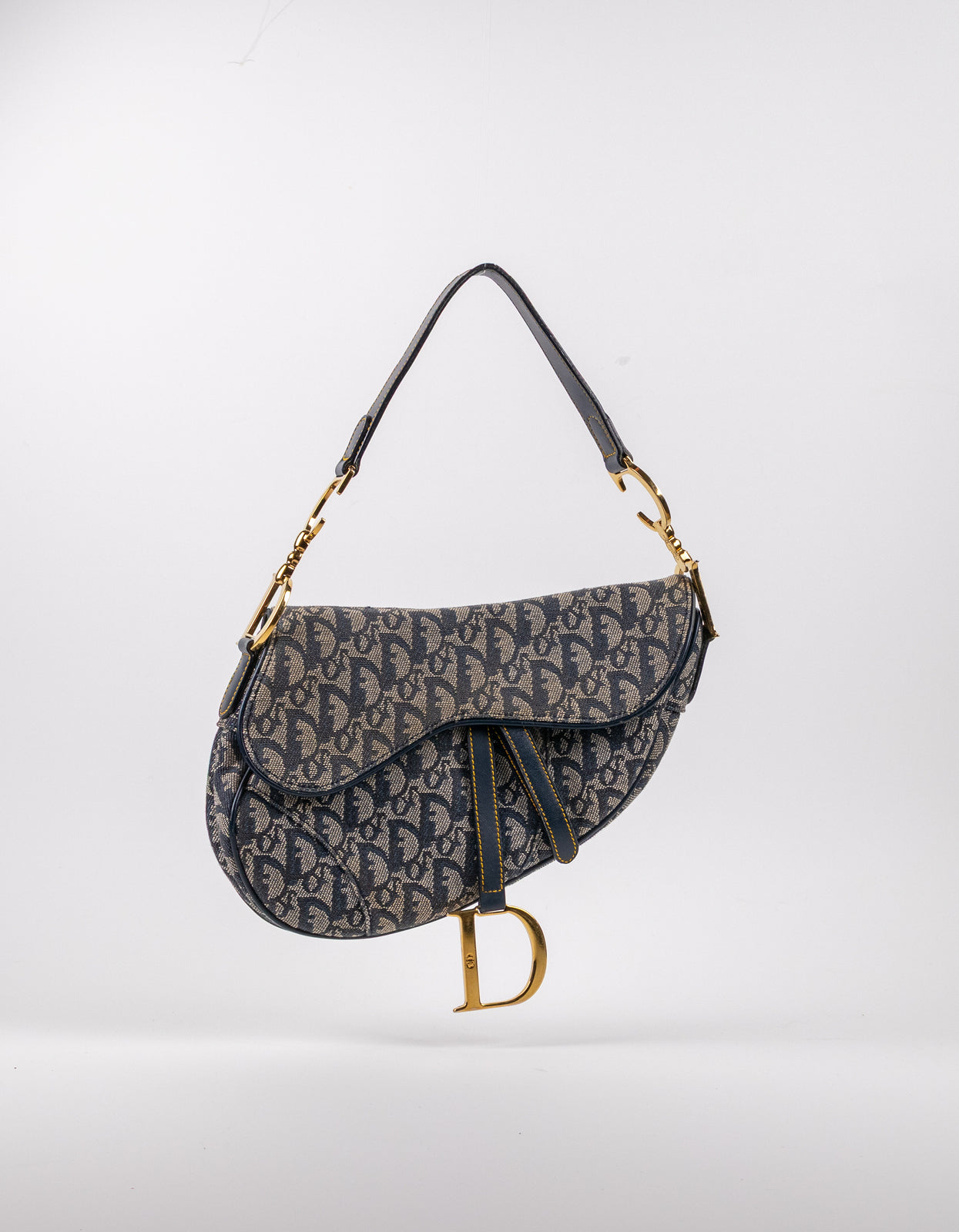 Christian Dior Oblique Navy Saddle