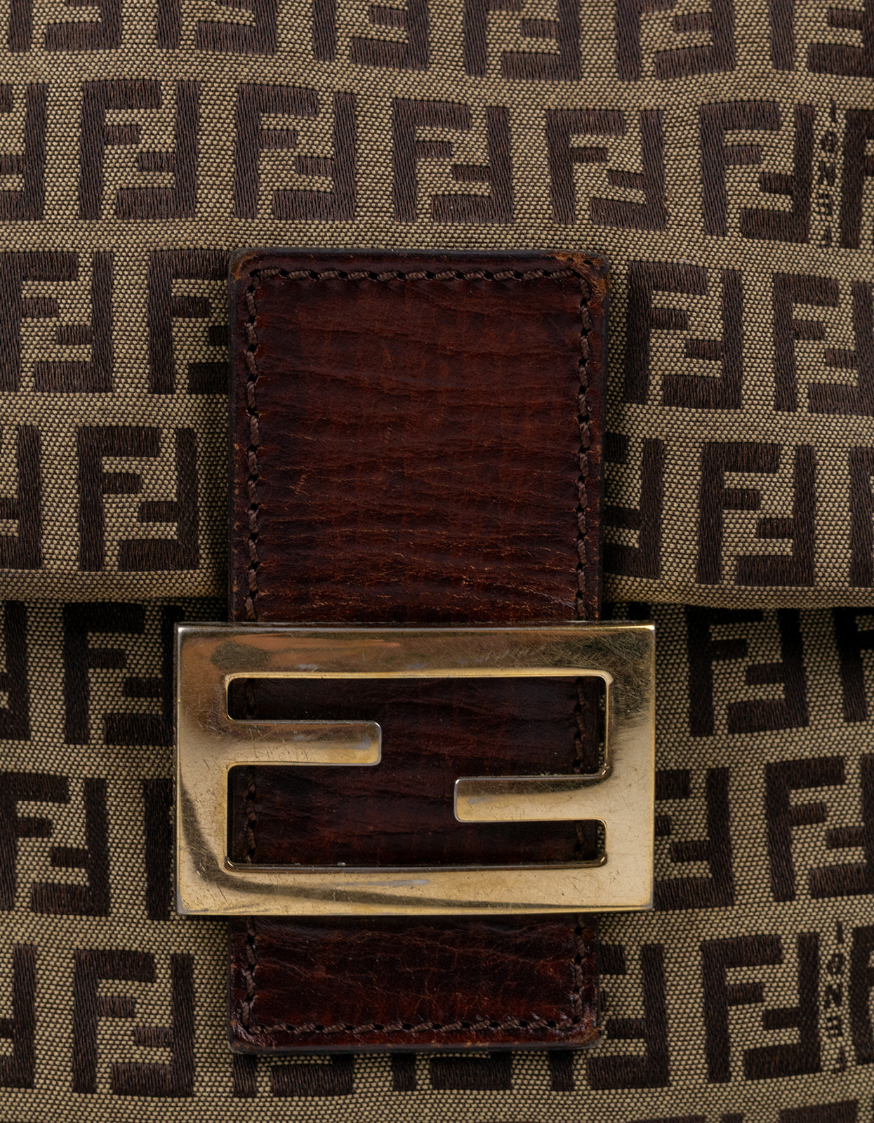 Fendi Zucchino Canvas Baguette