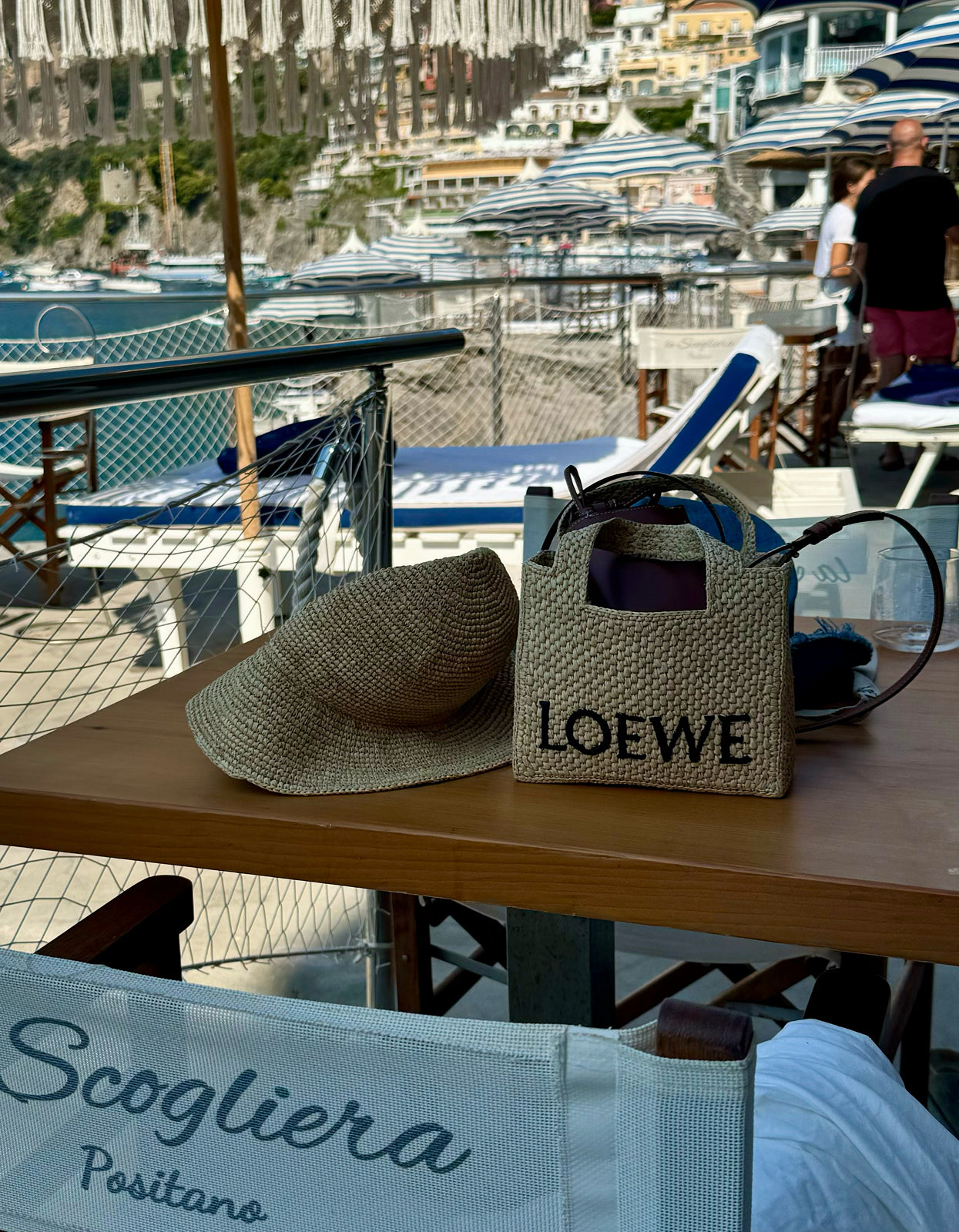 Mini Loewe Raffia Tote