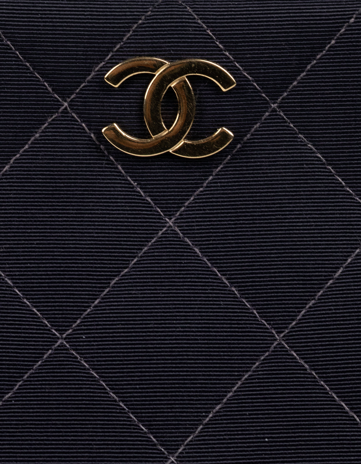 Chanel Black Quilted Canvas Chain Tote