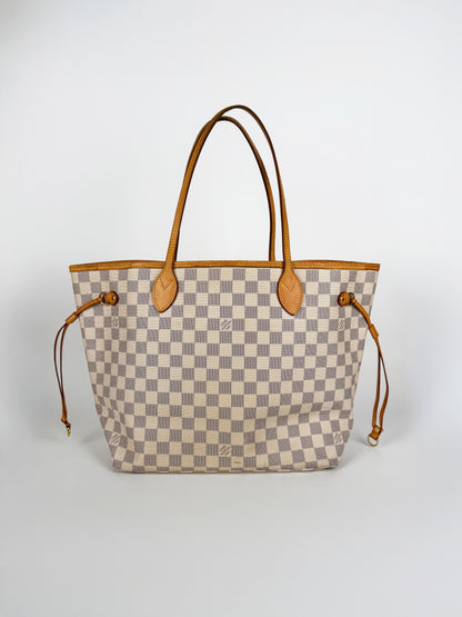 Damier Azur Neverfull MM Tote Bag