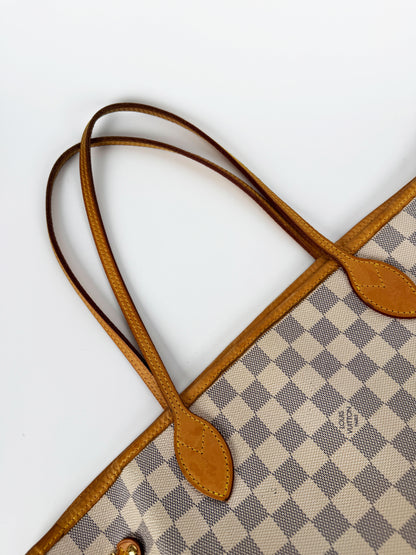Damier Azur Neverfull MM Tote Bag