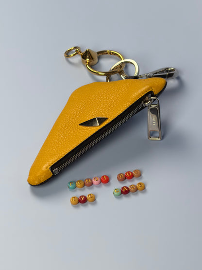 Fendi Bug Eye Triangle Coin Case &amp; Key Ring