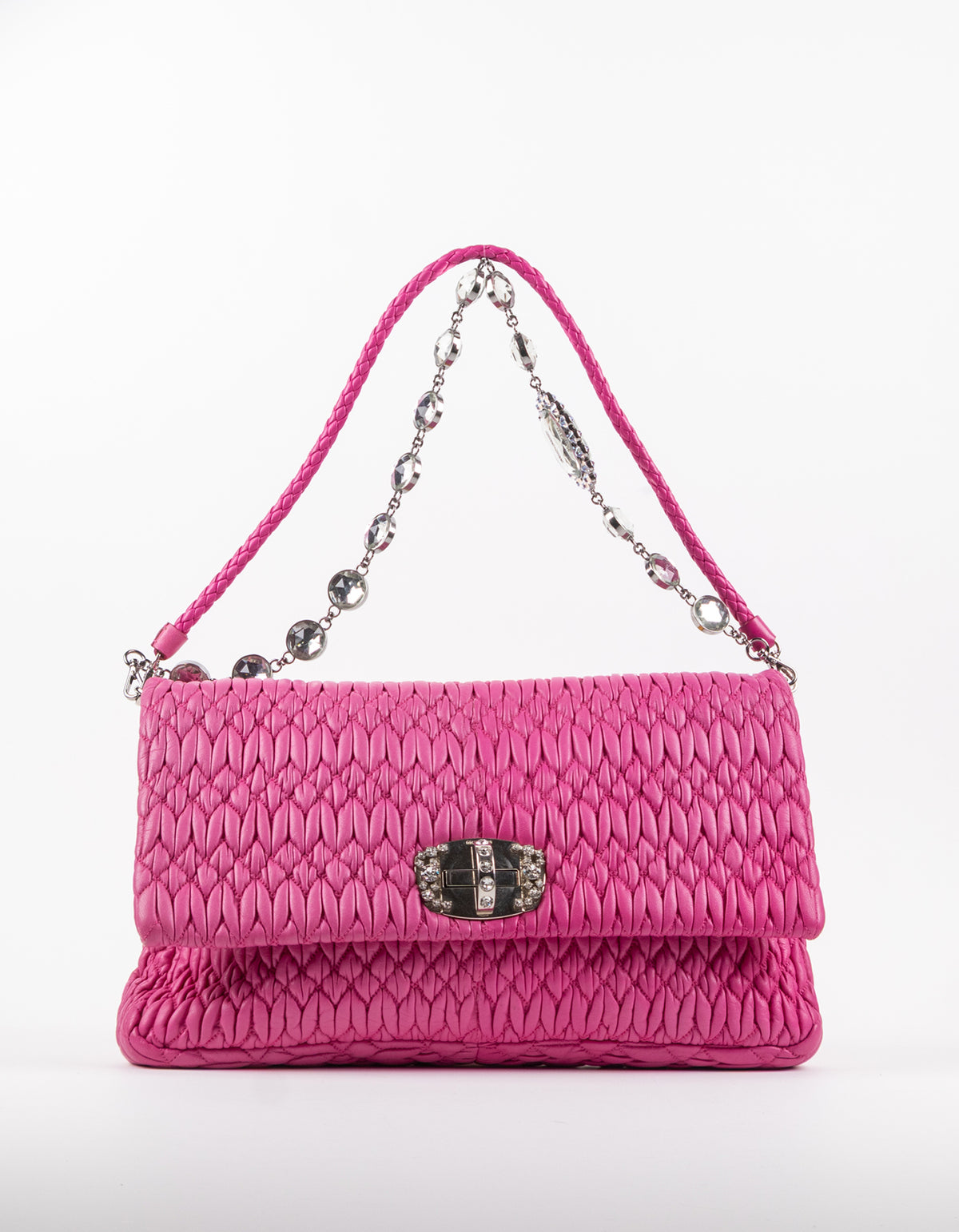 Miu Miu Pink Crystal Cloqué