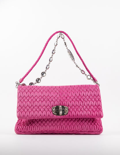 Miu Miu Pink Crystal Cloqué