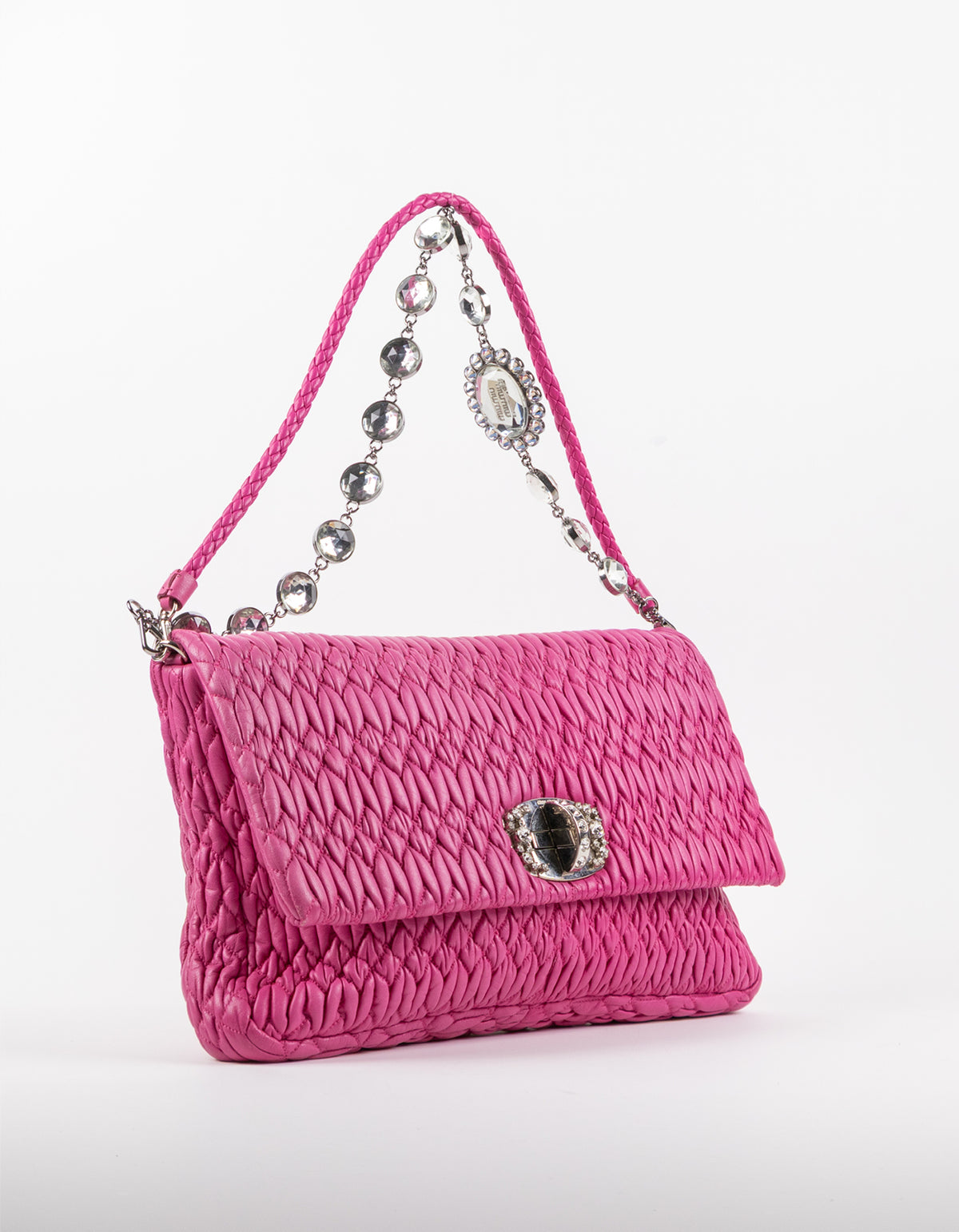 Miu Miu Pink Crystal Cloqué