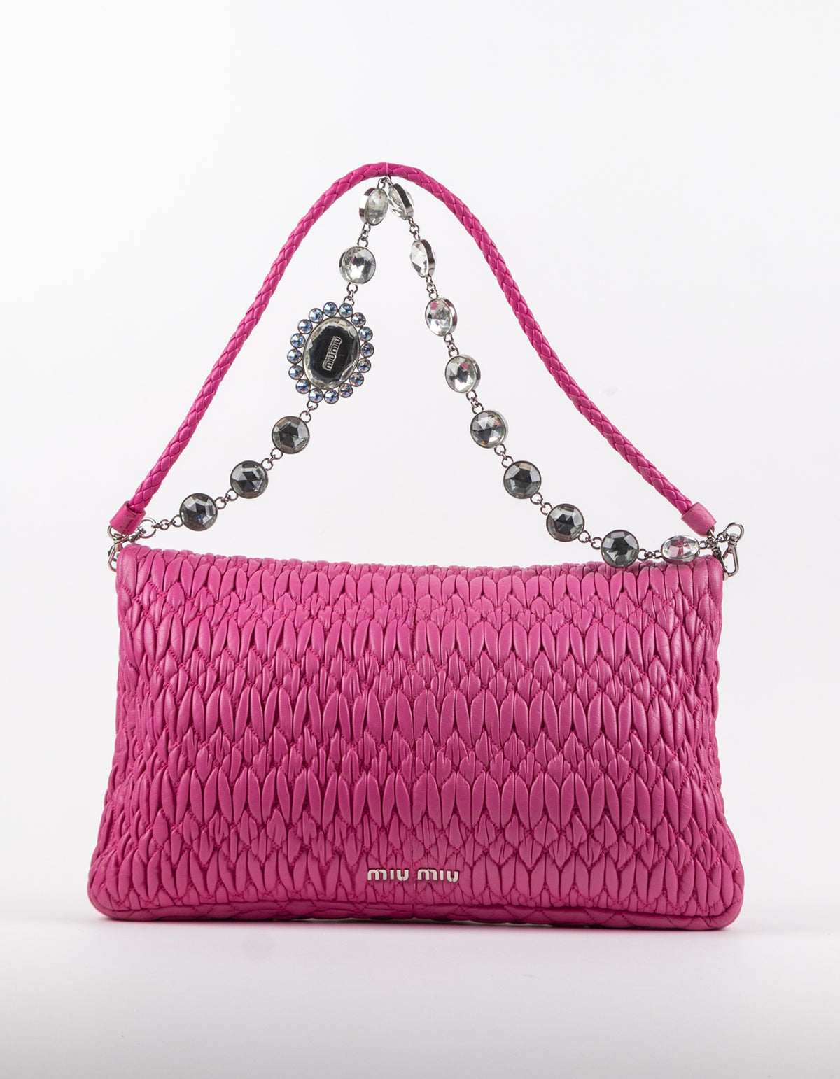 Miu Miu Pink Crystal Cloqué