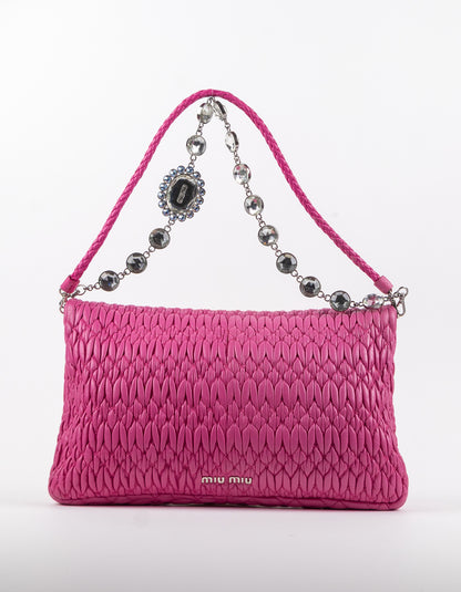 Miu Miu Pink Crystal Cloqué