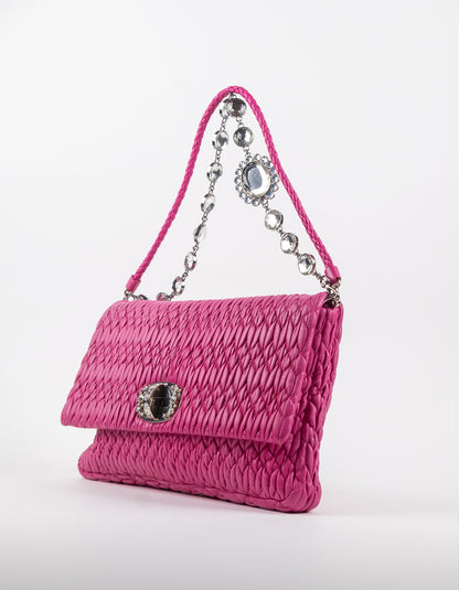 Miu Miu Pink Crystal Cloqué