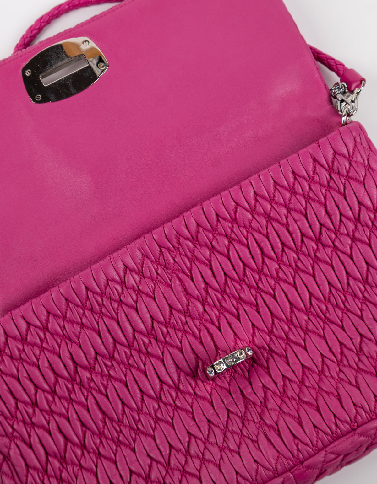 Miu Miu Pink Crystal Cloqué