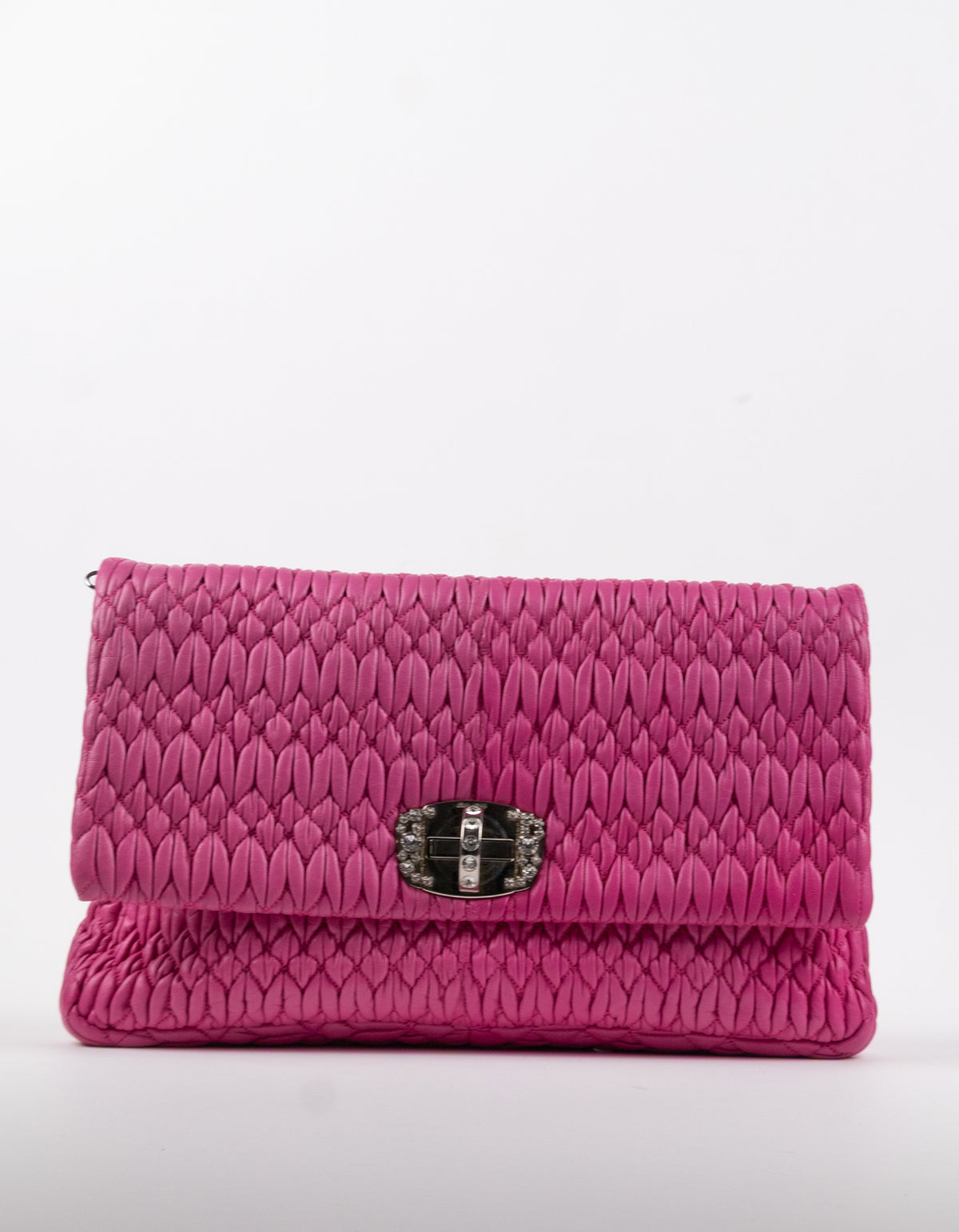 Miu Miu Pink Crystal Cloqué