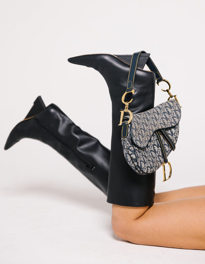 Christian Dior Oblique Navy Saddle