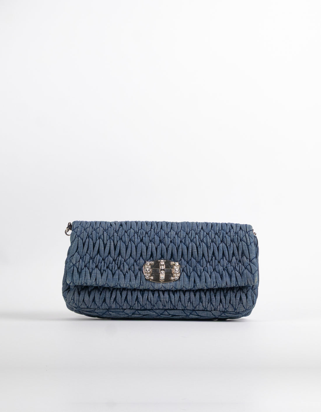 Miu Miu Denim Crystal Cloqué