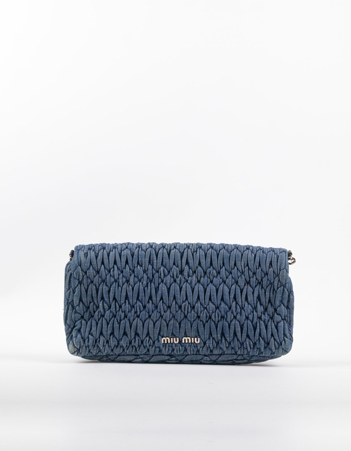 Miu Miu Denim Crystal Cloqué
