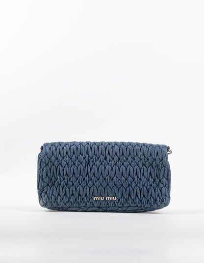 Miu Miu Denim Crystal Cloqué