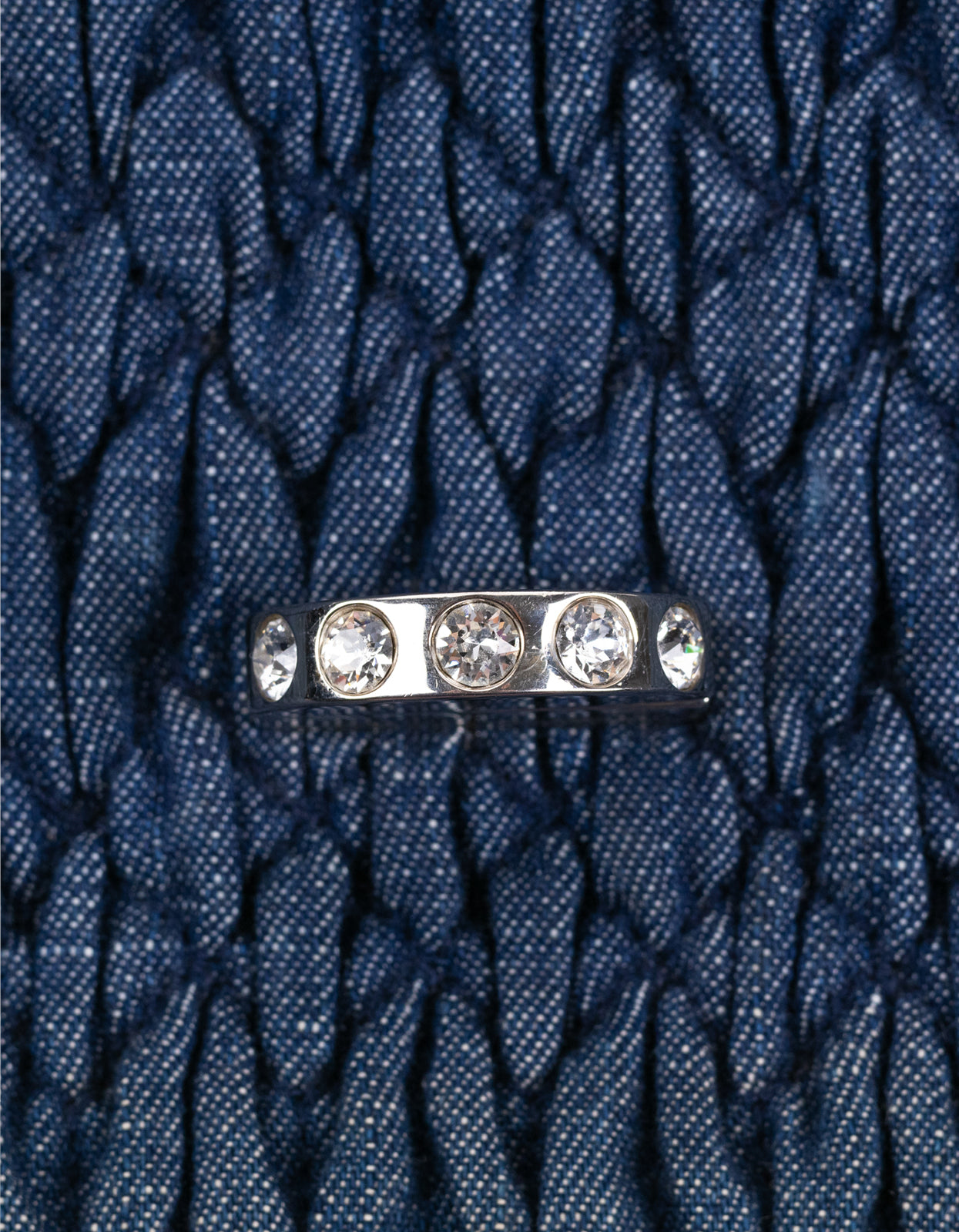 Miu Miu Denim Crystal Cloqué