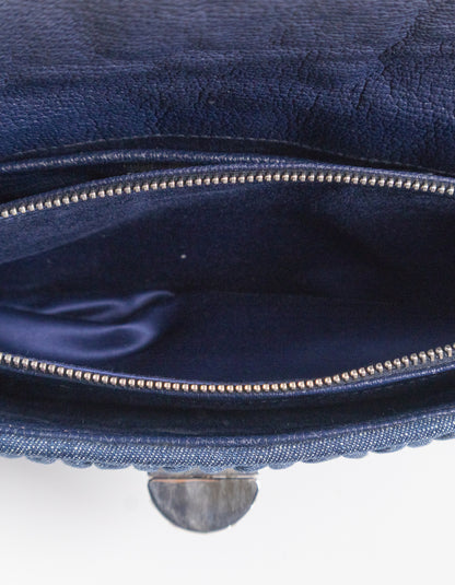 Miu Miu Denim Crystal Cloqué
