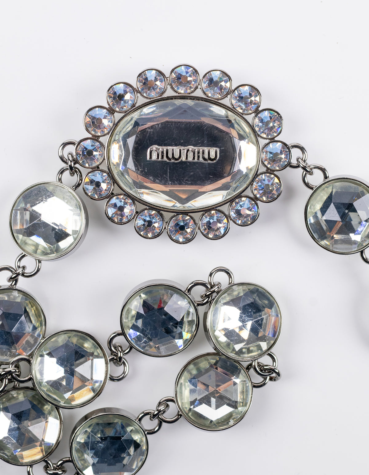 Miu Miu Denim Crystal Cloqué