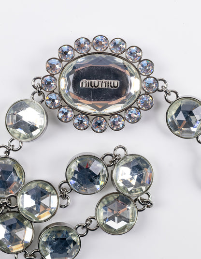 Miu Miu Denim Crystal Cloqué