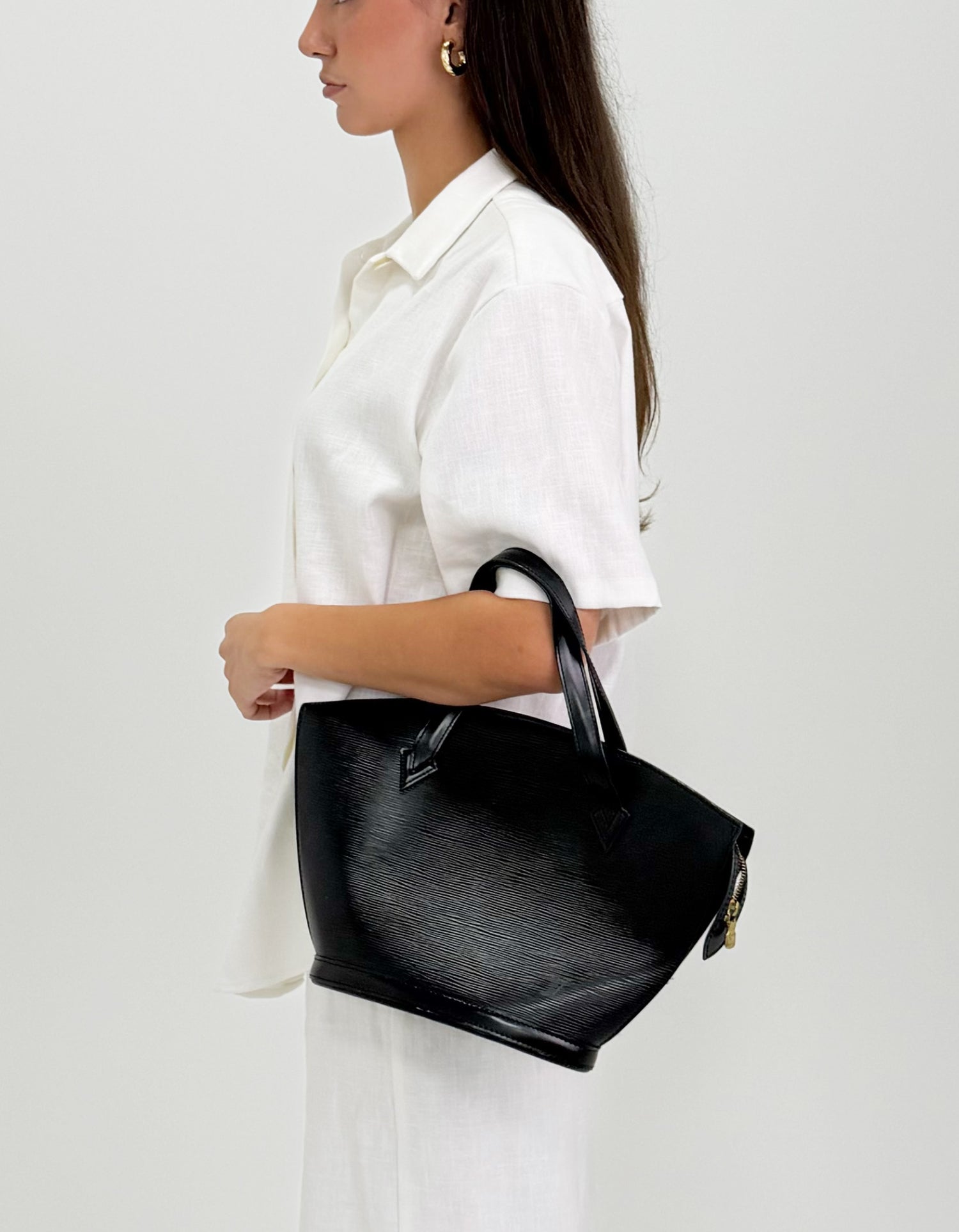 Louis Vuitton Black Epi Leather Saint Jacques