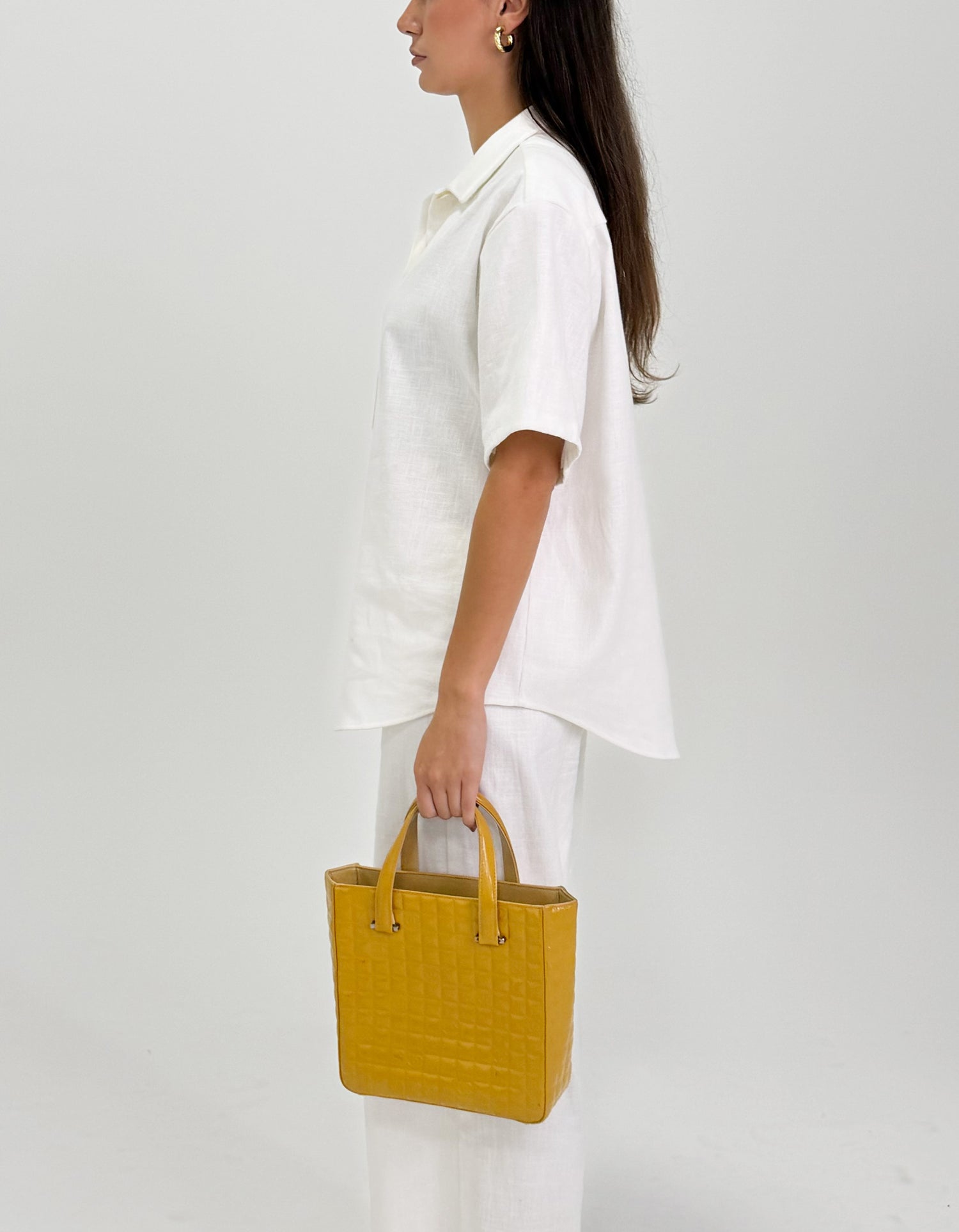 Chanel Choco Bar Yellow Tote Bag