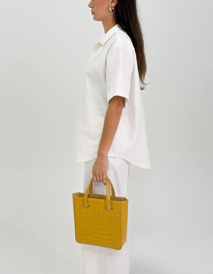 Chanel Choco Bar Yellow Tote Bag