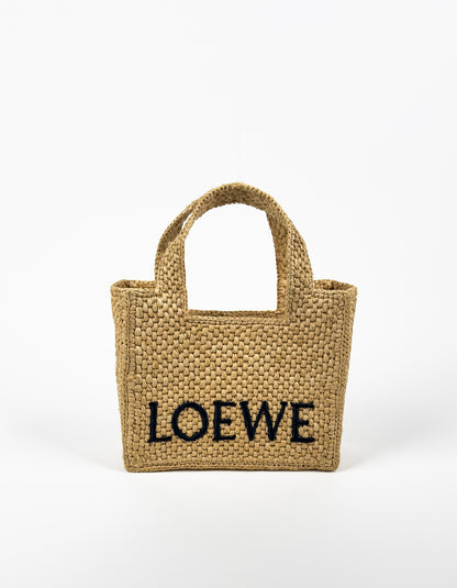Mini Loewe Raffia Tote