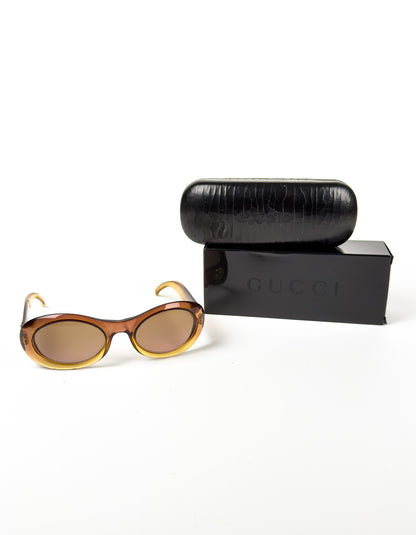 Gucci GG 2400 Oval Yellow Sunglasses