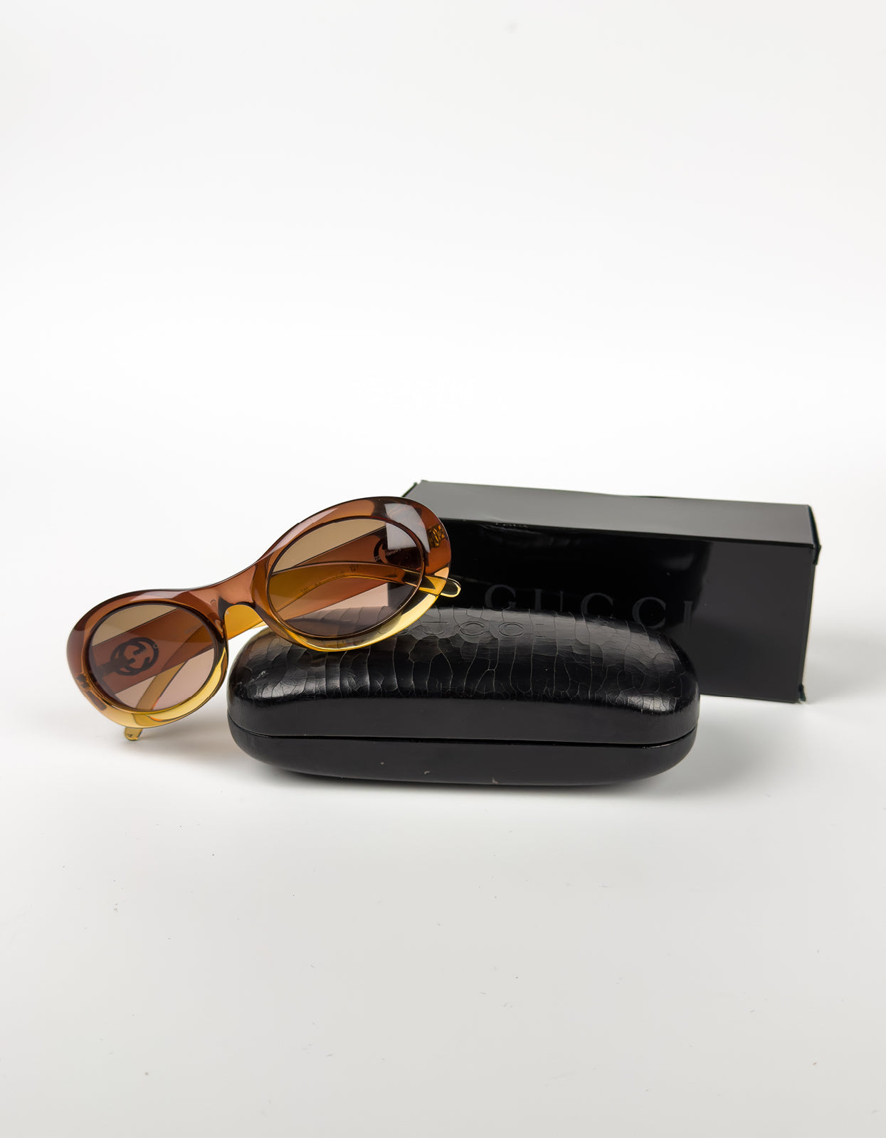 Gucci GG 2400 Oval Yellow Sunglasses