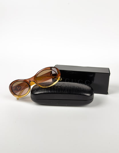 Gucci GG 2400 Oval Yellow Sunglasses