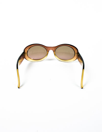 Gucci GG 2400 Oval Yellow Sunglasses